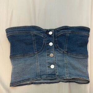Jean tube top